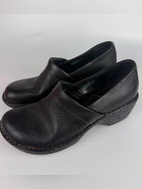 B.O.C. Nadiyya Women Clogs Size 8 Professional Comfort Black Leather Shoes